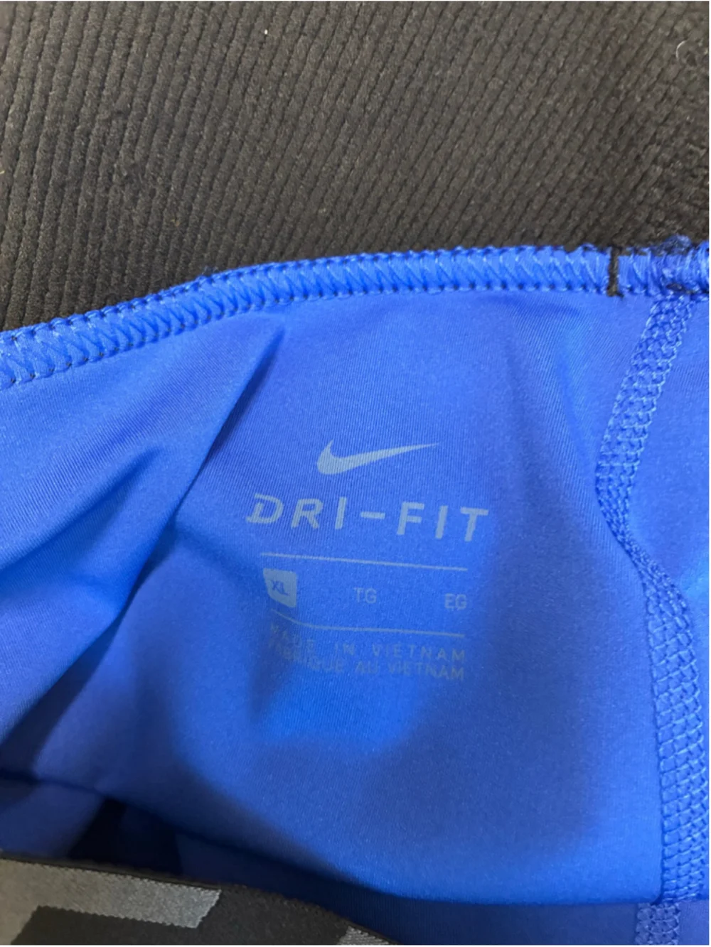Nike Pro Leggings Mesh Detail in Blue and Black Size XL